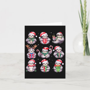Luiaard kerstverlichting grappige luiaards minnaar kaart