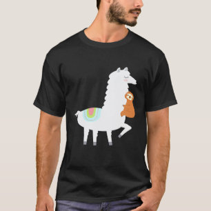 Luiaard Knuffel Lama Alpaca Dierenliefhebbers T-shirt