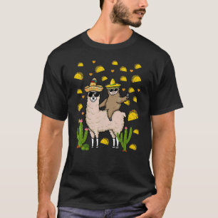 Luiaard Lama Taco Cinco De Mayo Feest Bruidsmeisje T-shirt