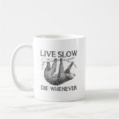 Luiaard Leef Langzaam Grappige Mok (Links)