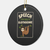 Luiaard Logopedist Logopedie Pathologie T- Keramisch Ornament (Links)