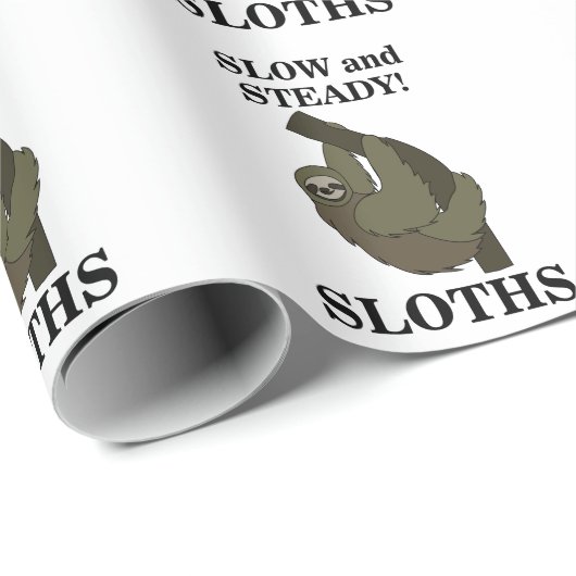 Luiaard luiaards traag en stabiel grappig luiaard cadeaupapier (Rol Hoek)