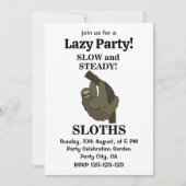 Luiaard luiaards traag en stabiel grappig luiaard kaart (Voorkant)