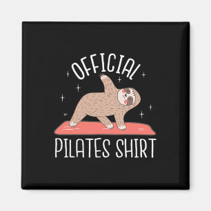 Luiaard maakt ochtend Pilates lui Pilates-outfit Magneet