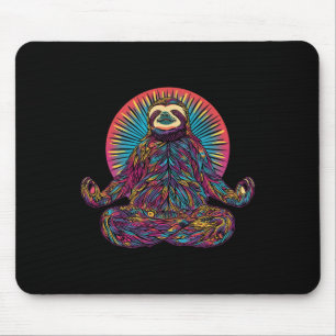 Luiaard Mediteren Dier Meditatie Zen Grappige Yoga Muismat