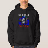 luiaard meer slaap nodig retro ruimte luiaard hoodie (Voorkant)