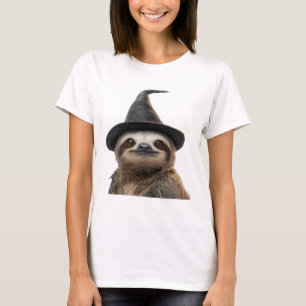 Luiaard met heksenhoed van Halloween klassiek T-sh T-shirt
