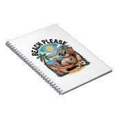 Luiaard met Ice Cream Summer Beach alsjeblieft Notitieboek (Rechterzijde)