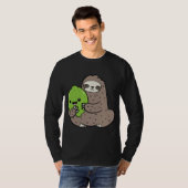 Luiaard met Limoen Fruit Schattige Limoen en luiaa T-shirt (Voorkant volledig)