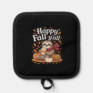 Luiaard met pompoengewürce happy Herfst Y'all herf Pannenlap