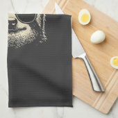 Luiaard met zonnebril Grafische luiaard shirt here Theedoek (Quarter Fold)