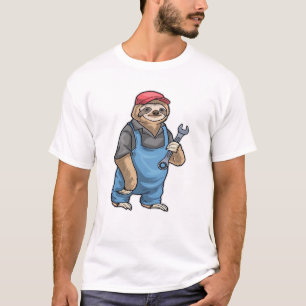 Luiaard monteur sleutel klassieke T-shirt