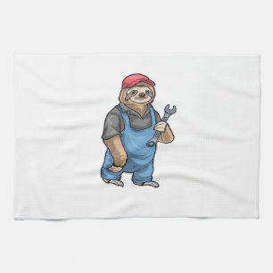 Luiaard monteur sleutel klassieke T-shirt Theedoek