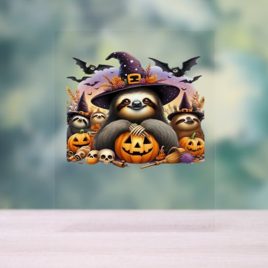 Luiaard Mooie luiheid Klassiek T-Shirt_2 Acryl Bord (Neutraal)