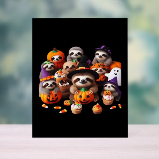 Luiaard Mooie luiheid Klassiek T-shirt Acryl Bord (Neutraal)