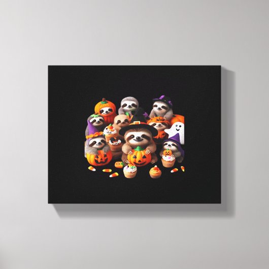 Luiaard Mooie luiheid Klassiek T-shirt Canvas Afdruk (Voorkant)