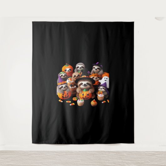 Luiaard Mooie luiheid Klassiek T-shirt Wandkleed (Voorkant)