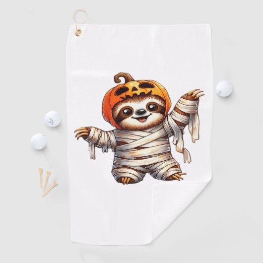 Luiaard Mummy Halloween Classic T-Shirt Golfhanddoek (Insitu)