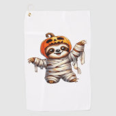 Luiaard Mummy Halloween Classic T-Shirt Golfhanddoek (Voorkant)