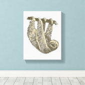 Luiaard op Canvas (Insitu (Houten vloer))