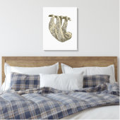 Luiaard op Canvas Afdruk (Insitu (Slaapkamer))