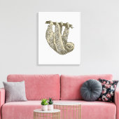 Luiaard op Canvas Afdruk (Insitu (Woonkamer))