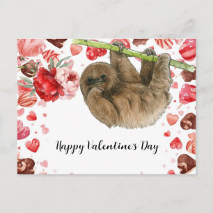 Luiaard op Valentijnsdag Feestdagenkaart