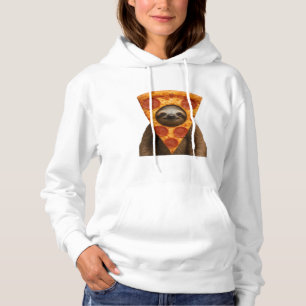 Luiaard pizza grappige rare grap meme schattig gel hoodie
