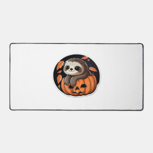 luiaard pompoen Halloween sticker Oversized T-shir Bureaumat