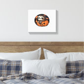 luiaard pompoen Halloween sticker Oversized T-Shir Canvas Afdruk (Insitu (Slaapkamer))