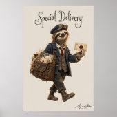 Luiaard Postbode Poster (Voorkant)