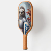 Luiaard ridder vechten draken pickleball paddle (Links)