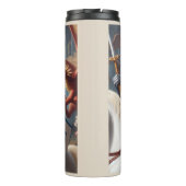 Luiaard ridder vechten draken thermosbeker (Achterkant)