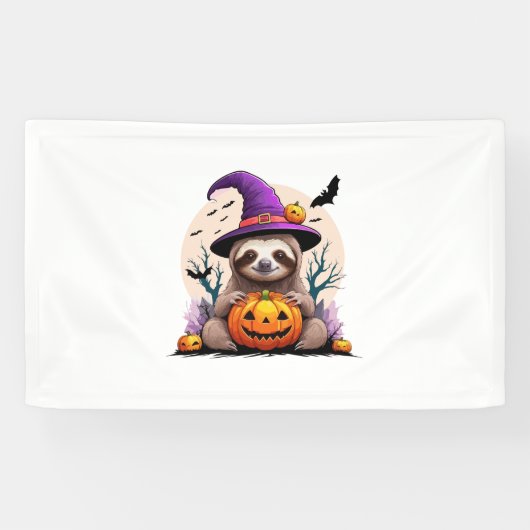 Luiaard Roze Pet Halloween Spandoek (Horizontaal)