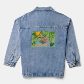 Luiaard, Safari Theme Denim Jacket (Achterkant)