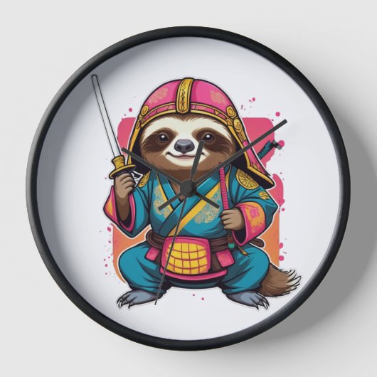 Luiaard Samurai Halloween Unieke Ninja Warrior Dec (Voorkant)
