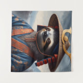 Luiaard Samurai Wandkleed (Voorkant (horizontaal))