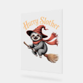 Luiaard Schattige Halloween Witch Funny Essential  Acryl Bord (Hoek)