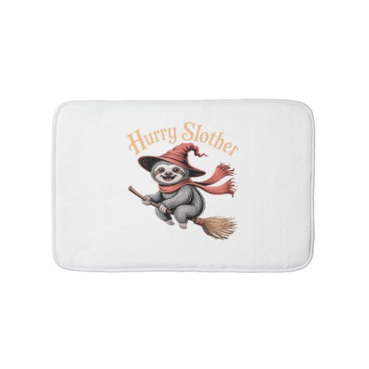 Luiaard Schattige Halloween Witch Funny Essential  Badmat (Voorkant)
