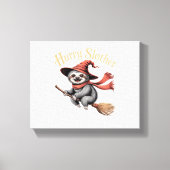 Luiaard Schattige Halloween Witch Funny Essential  Canvas Afdruk (Voorkant)