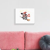 Luiaard Schattige Halloween Witch Funny Essential  Canvas Afdruk (Insitu (Woonkamer))