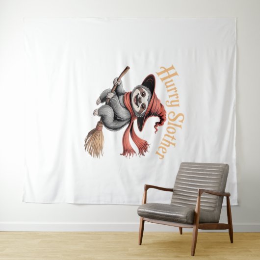 Luiaard Schattige Halloween Witch Funny Essential  Wandkleed (In Situ (horizontaal))