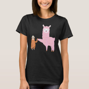 Luiaard Schattige Lama Beste Vrienden Voor Altijd T-shirt