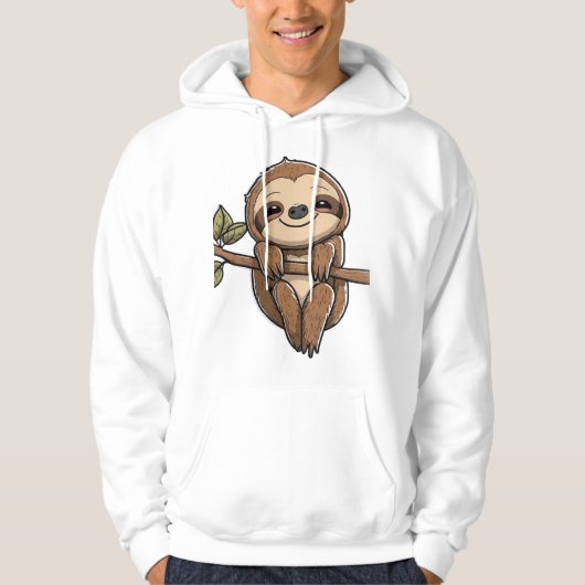 luiaard Schattigee luiaard Schattigee Cartoon Hoodie (Voorkant)