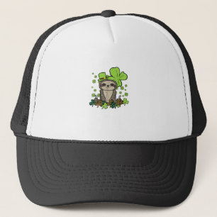Luiaard Shamrock Geruite Luipaard St. Patricks Dag Trucker Pet