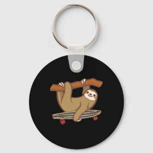 Luiaard Skateboard Luie Skateboarden  Sleutelhanger