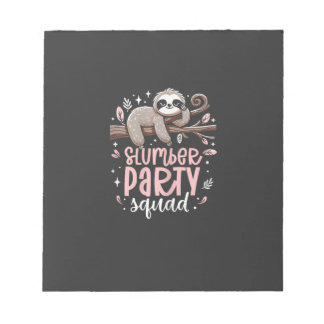 Luiaard Slaapfeest Squad Kinderen Meisjes Slaapfee Notitieblok