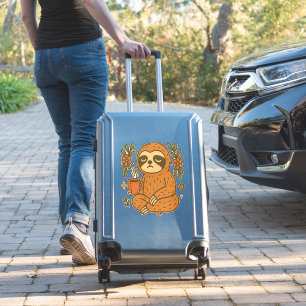 Luiaard Spelen Gitaar Sticker