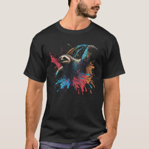 luiaard splash luiaard slaap dier t-shirt