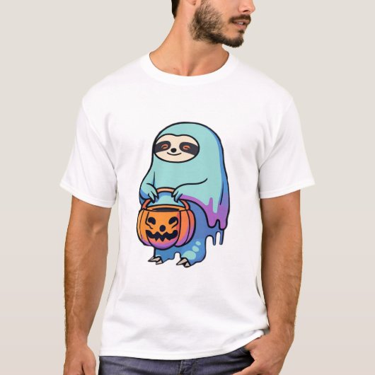 Luiaard spook Halloween oversized T-shirt (Voorkant)